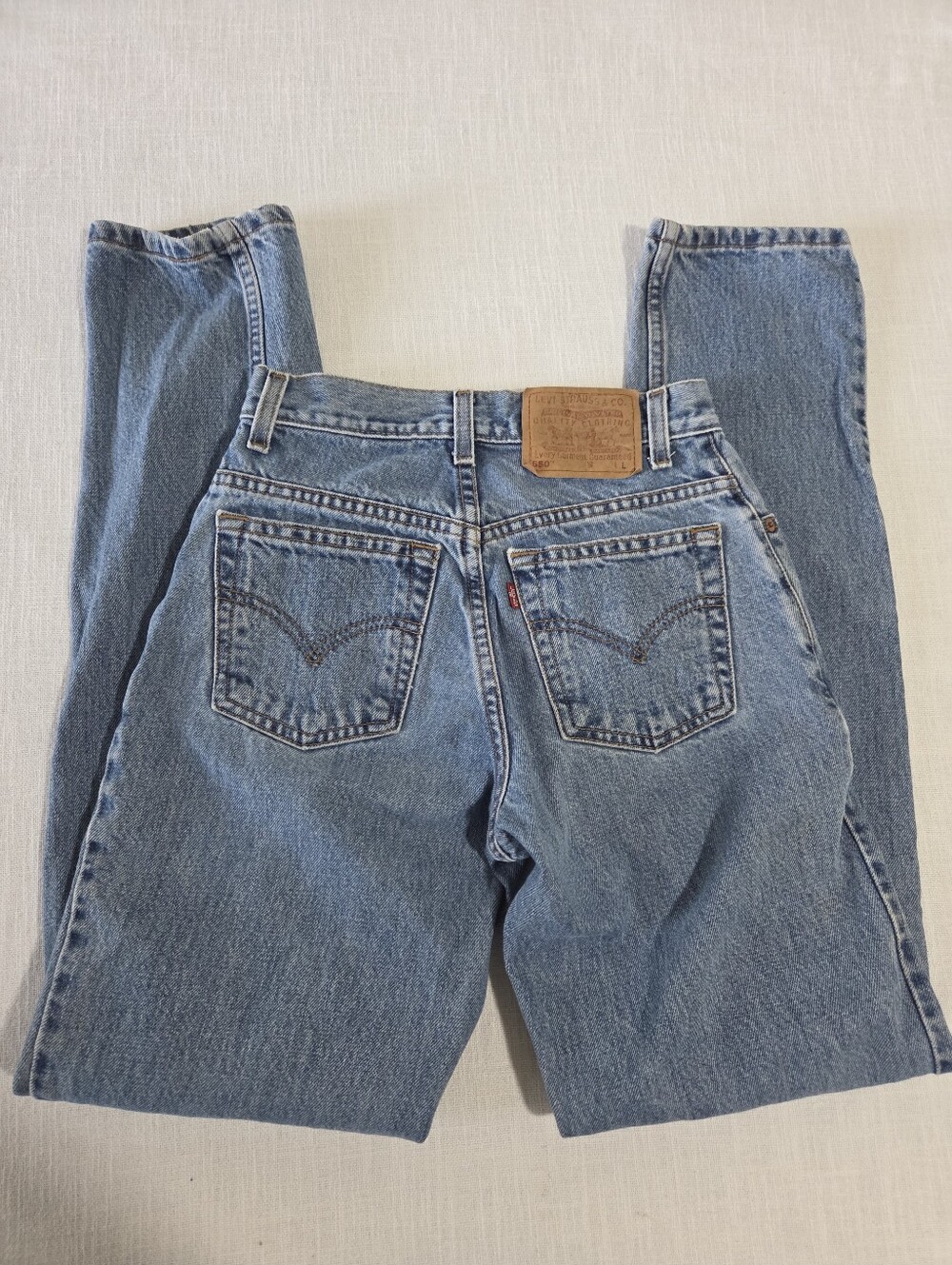 Vintage Levi's 550 Fit Light Blue Denim Jeans 24 25 Inch Waist